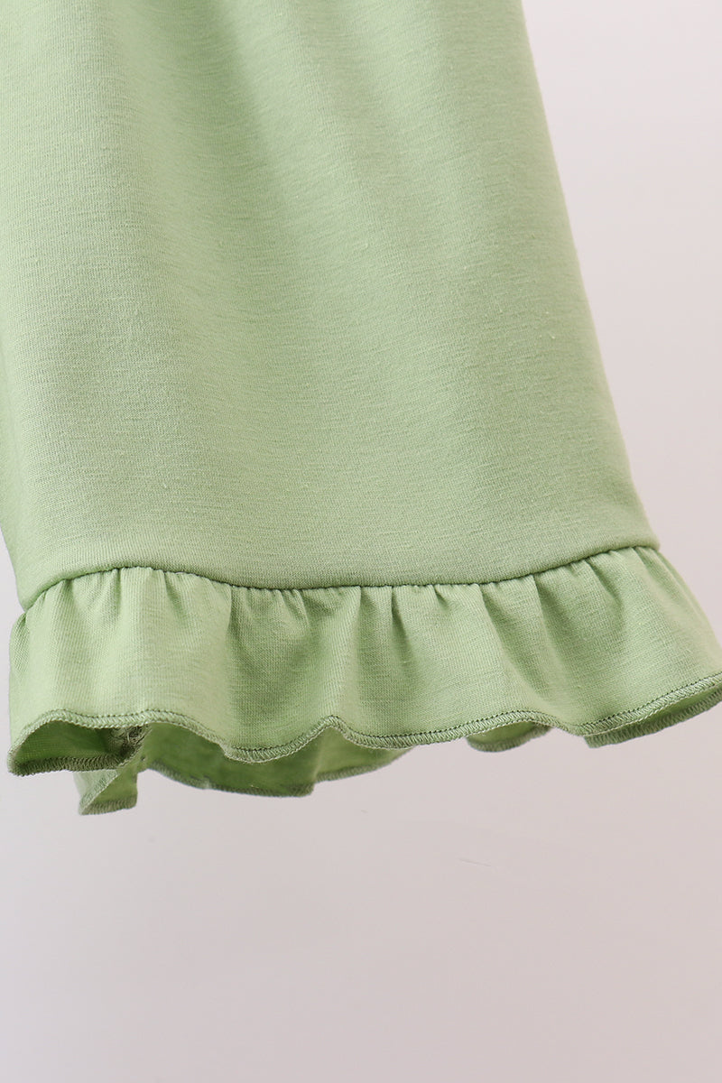 Blue Pumpkin Embroidery jacquard Ruffle Shorts Set