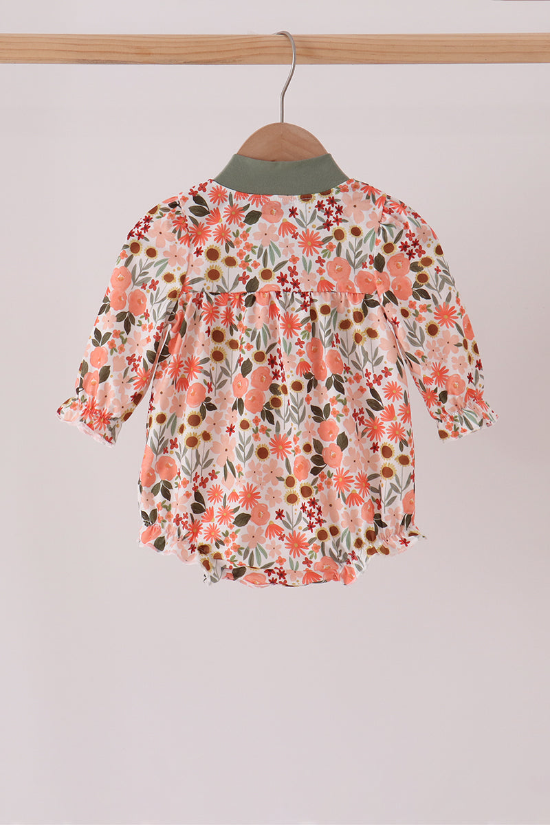 Green floral bow bubble