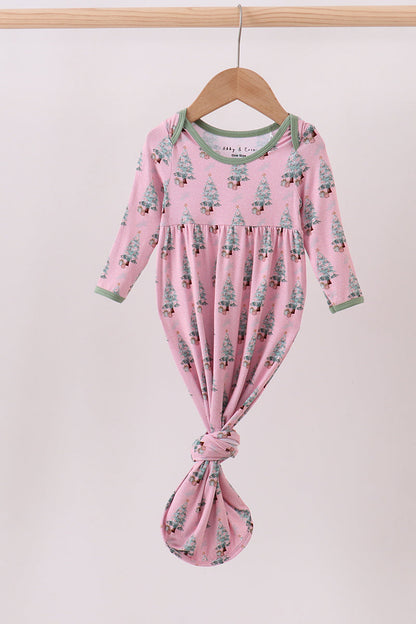 Pink christmas tree bamboo gown