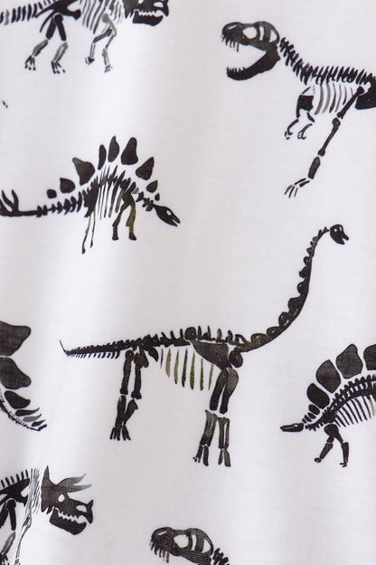 Navy dinosaur print bubble