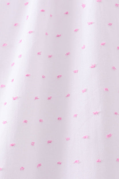 Pink Bow Smocked Swiss Dot Shorts Set