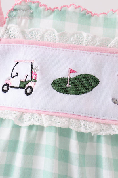 Green Golf Embroidered Bubble