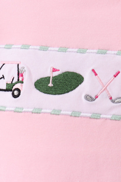 Green Golf Embroidered Skorts Set