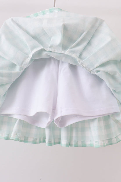 Green Golf Embroidered Skorts Set