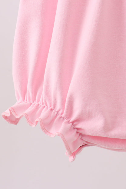 Pink Hydrangea Bow Smocked Bubble