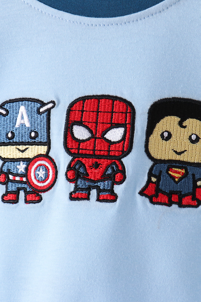 Blue character embroidery bubble