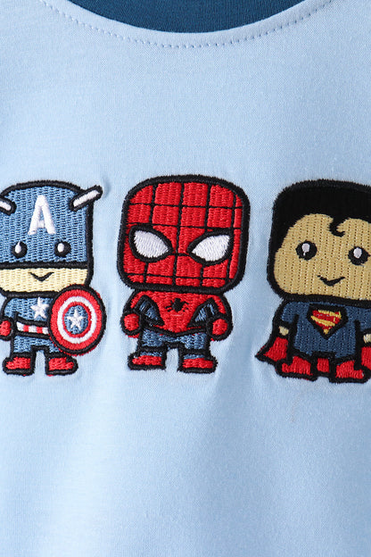 Blue character embroidery bubble