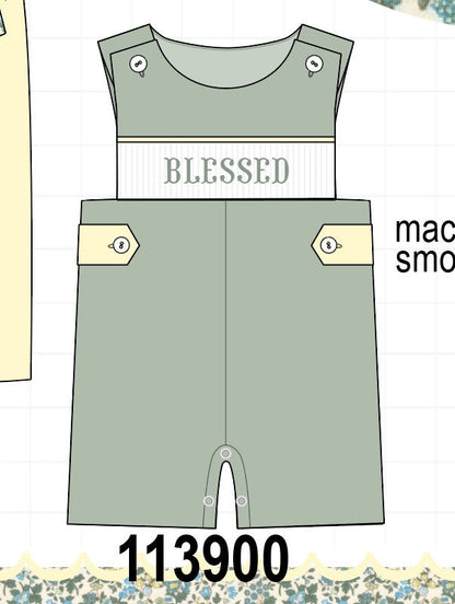 Sage Blessed Smocked Jon Jon