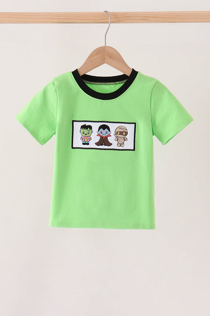 Green embroidery top