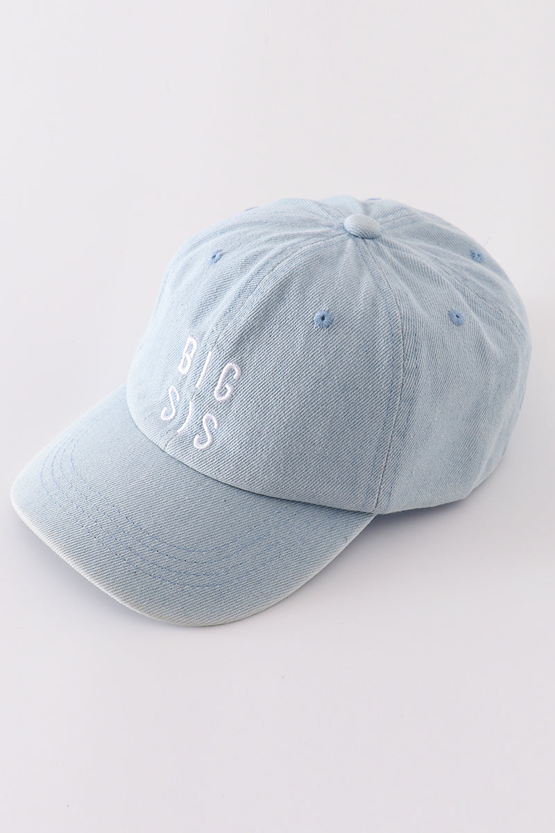 Denim embroidery baseball cap