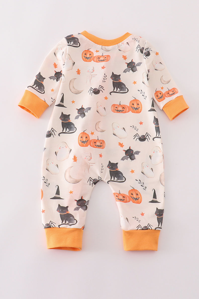 Halloween zip girl romper