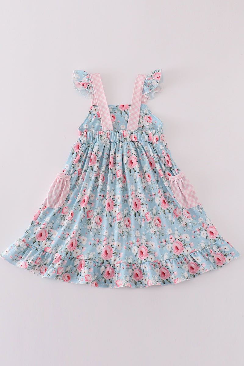 Petal perfection print girl dress