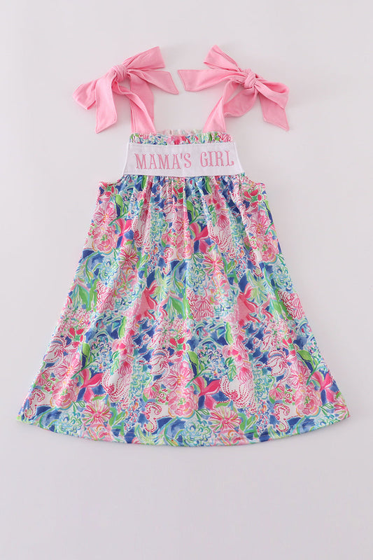 Blossom love MAMA'S GIRL embroidery dress