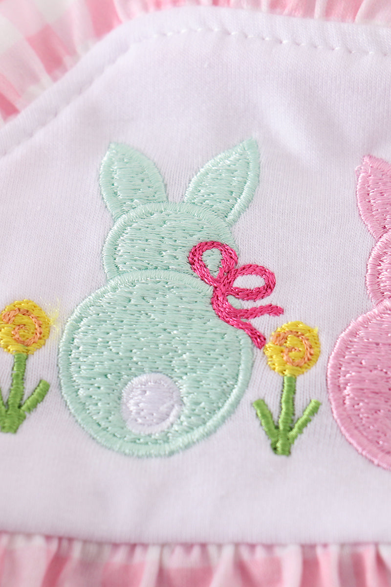 Pink bunny embroidery bubble