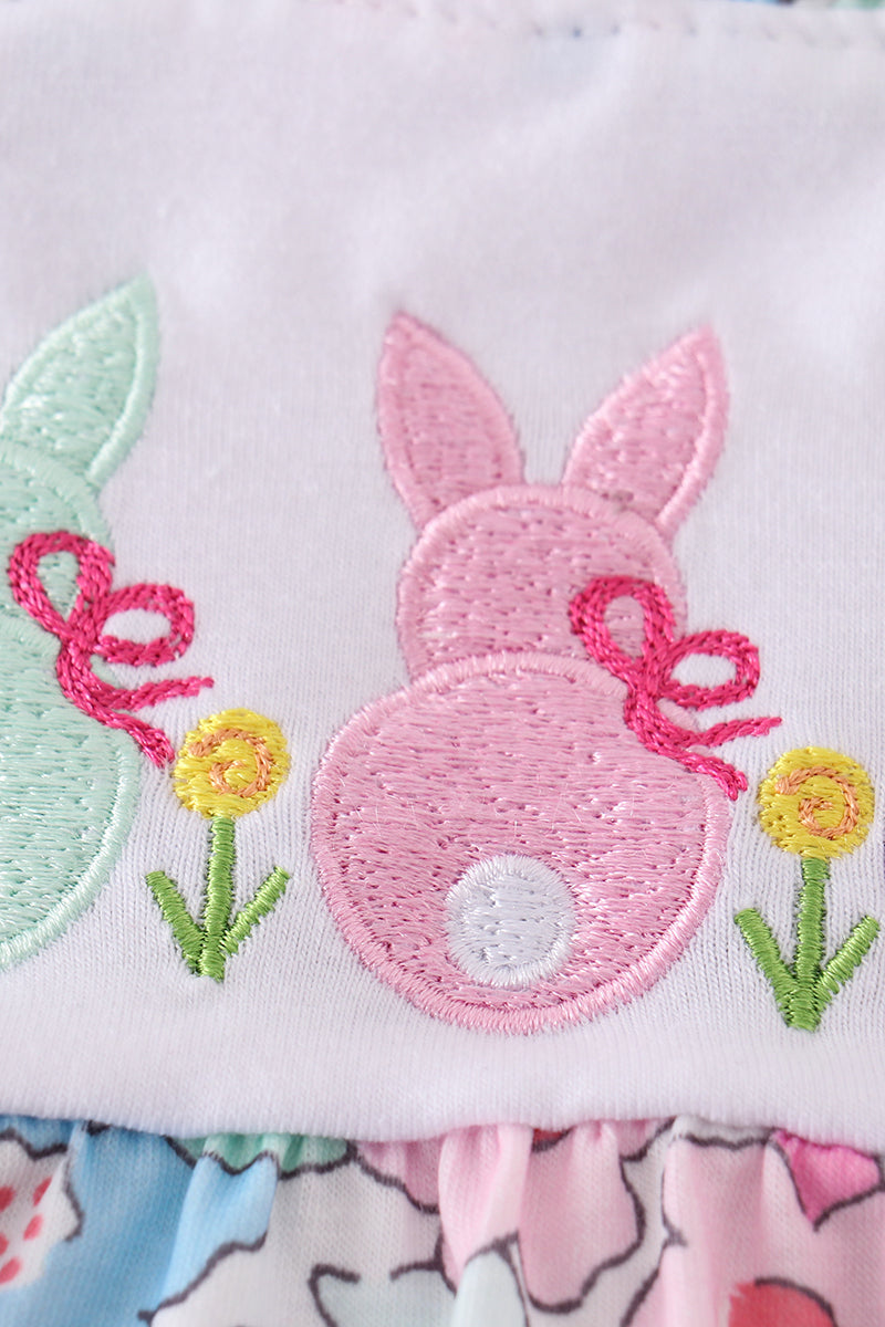 Floral bunny embroidery bubble