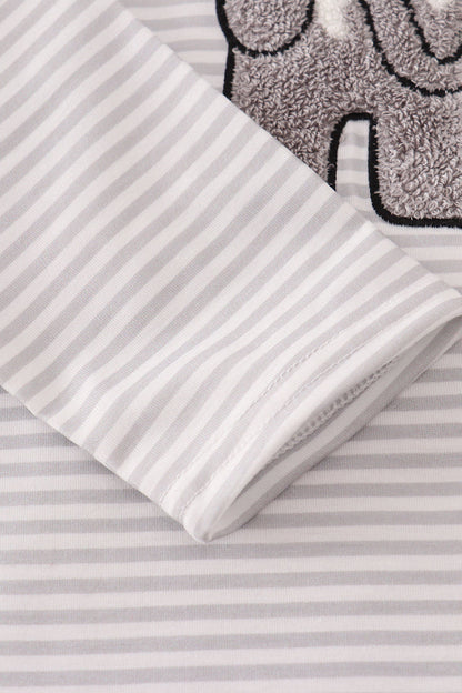 Alabama polka dot elephant french knot top