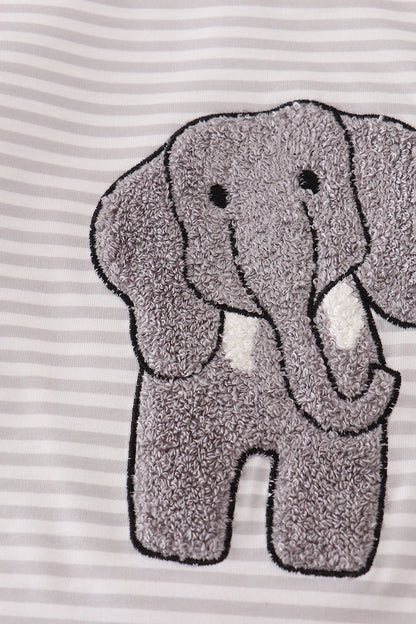 Alabama polka dot elephant french knot top
