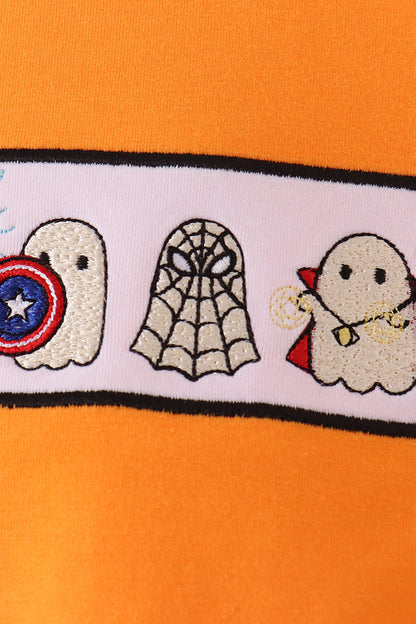 Orange ghost embroidery bubble