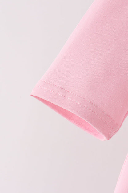Pink floral bow bloomer set