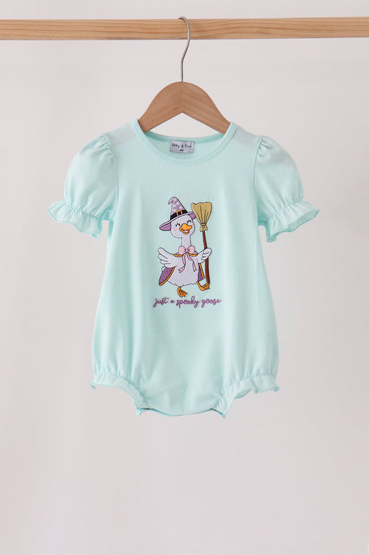 Blue goose embroidery bubble