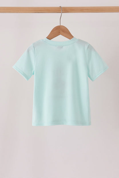 Blue goose embroidery top