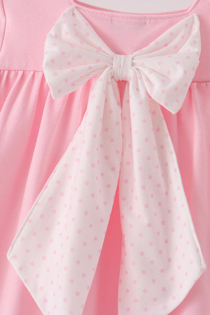 Pink nutcracker embroidery ruffle dress