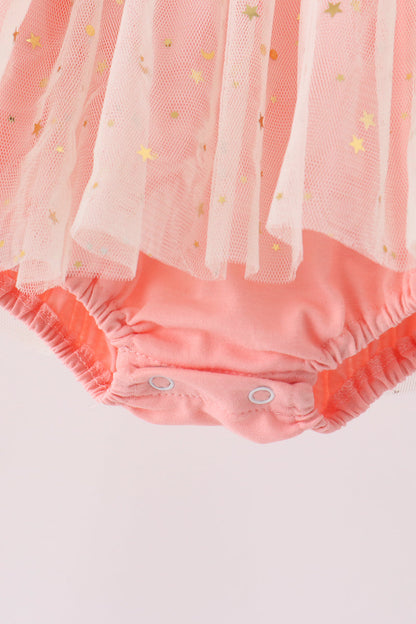 Pink gingerbread sequin tulle bubble