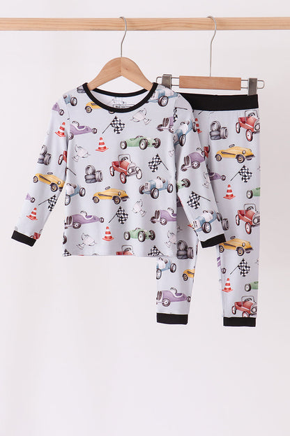 Black Racing Bamboo Pajama Set
