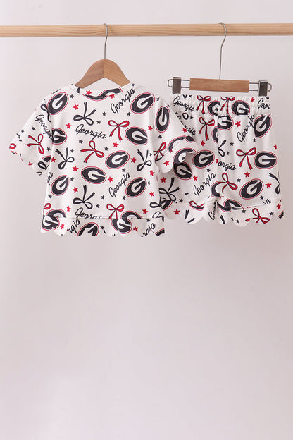 Georgia scalloped shorts set