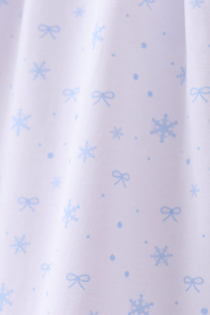 Premium blue snow bow pants set