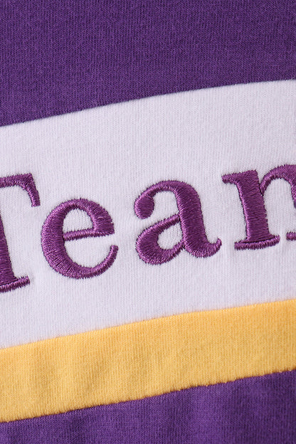 Premium Purple LSU Go Team embroidery bubble