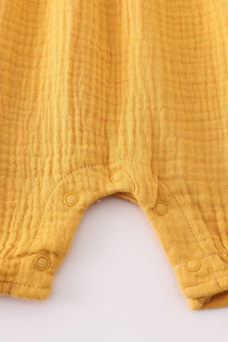 Premium Yellow muslin bow bubble