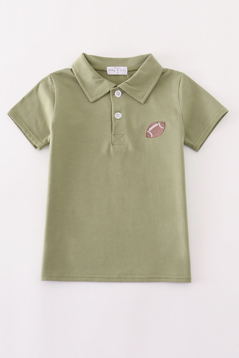 Premium Sage football embroidery boy shirt