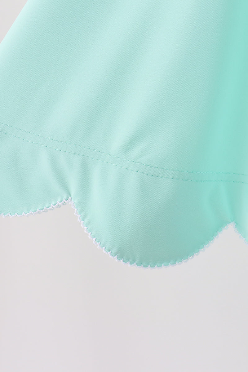 Mint Scalloped Dress