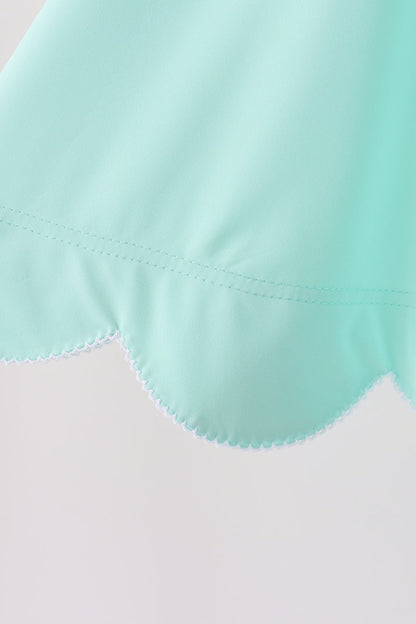 Mint Scalloped Dress