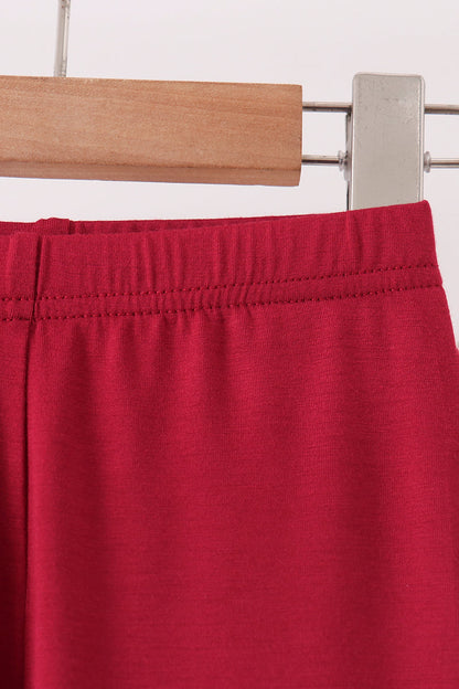 Burgundy bamboo pajama set – view 4
