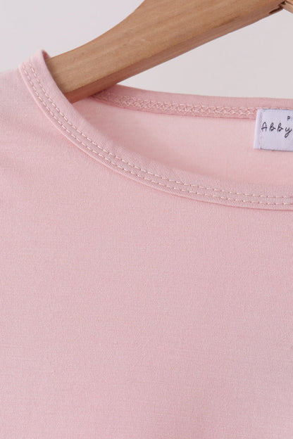 Pink bamboo pajama set – view 2