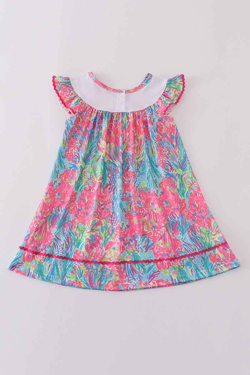 Neon reef MAMA'S embroidery dress