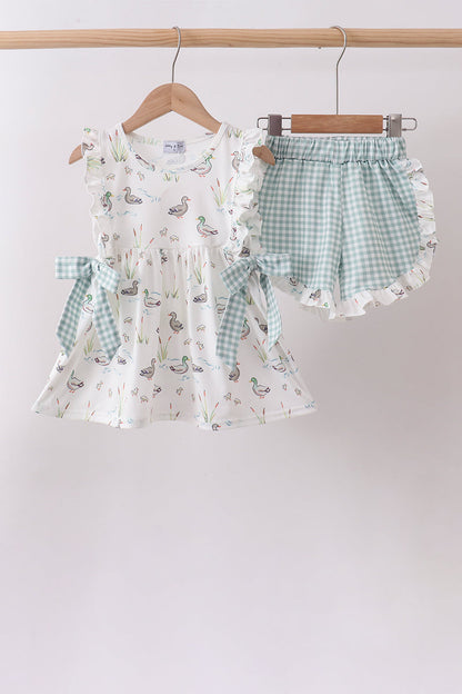 Green Duck ruffle Set