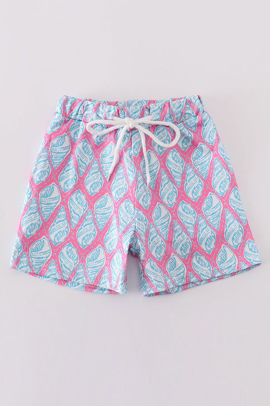 Blue ribbon charm boy swim trunks