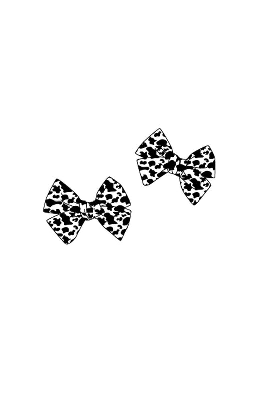 Leopard girl piggie hair bow