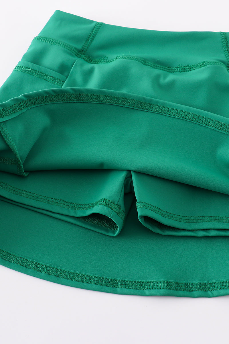 Green active sporty girl skirt