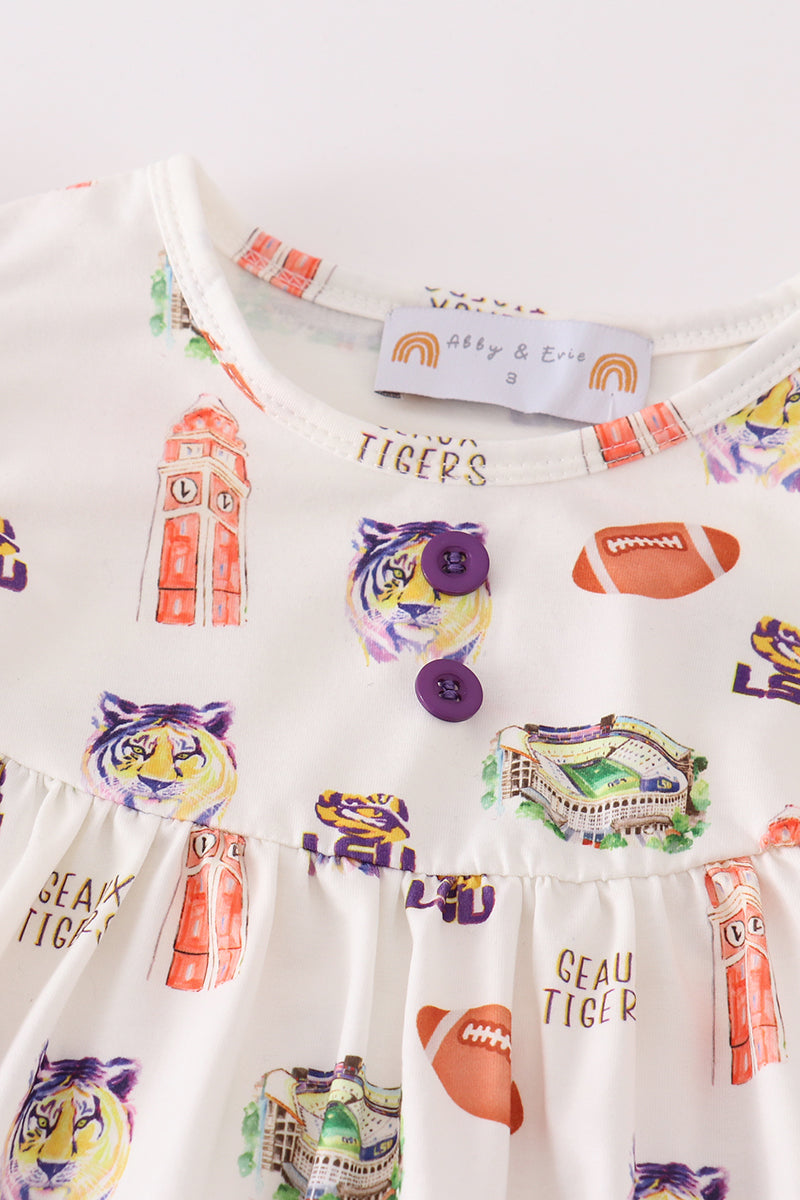 Purple geaux tiger girl set