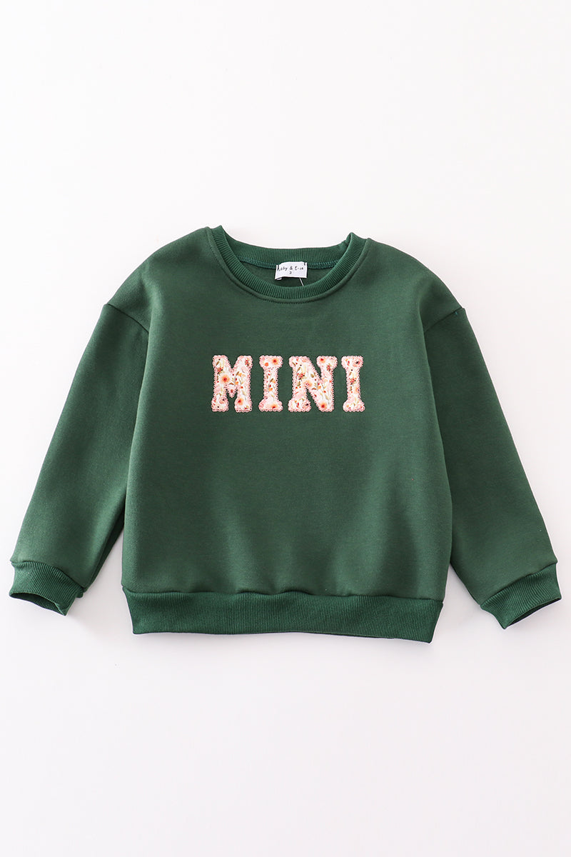 Forest MAMA&MINI applique fleece mom&me sweatshirt