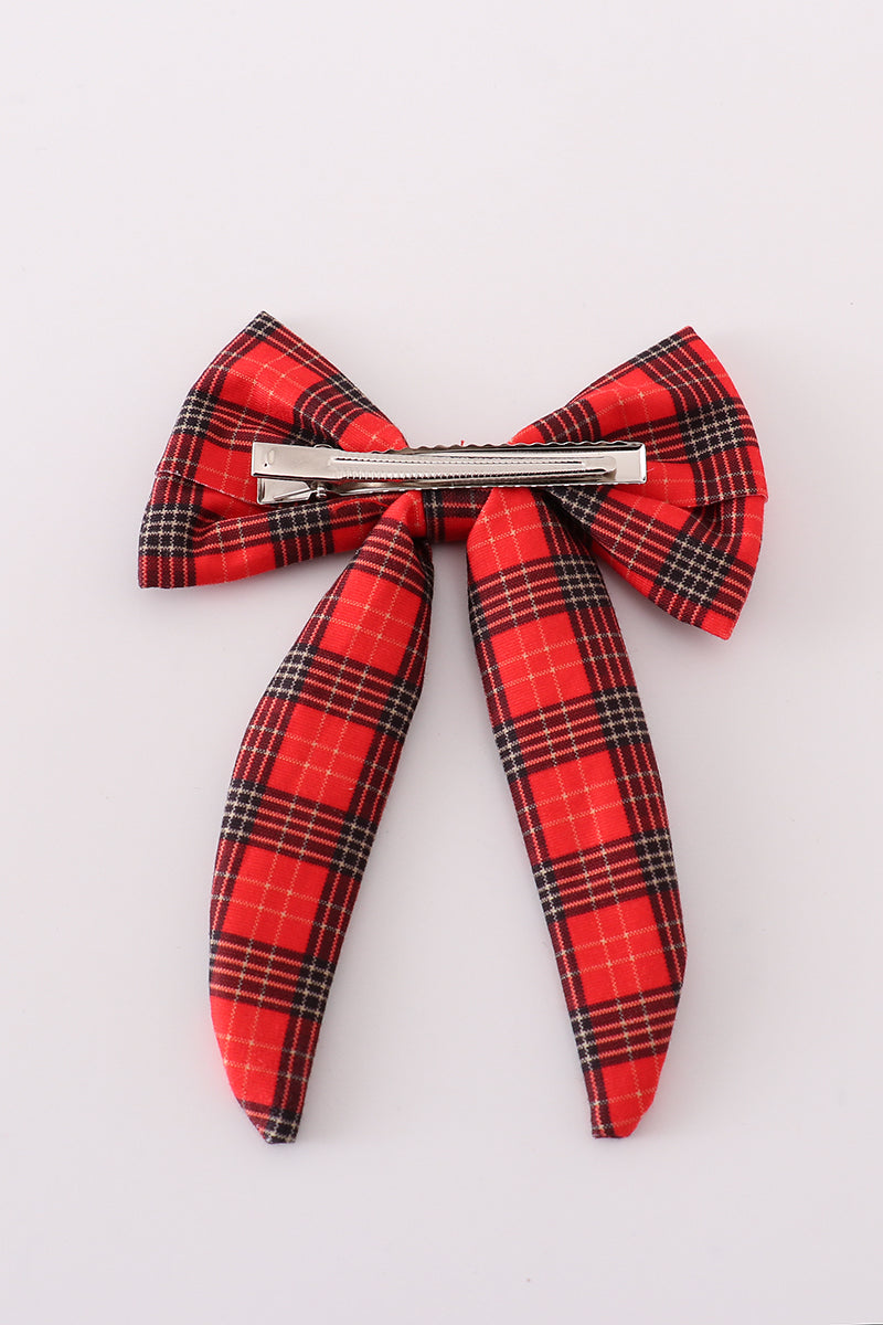 Red plaid girl hair sailor bow