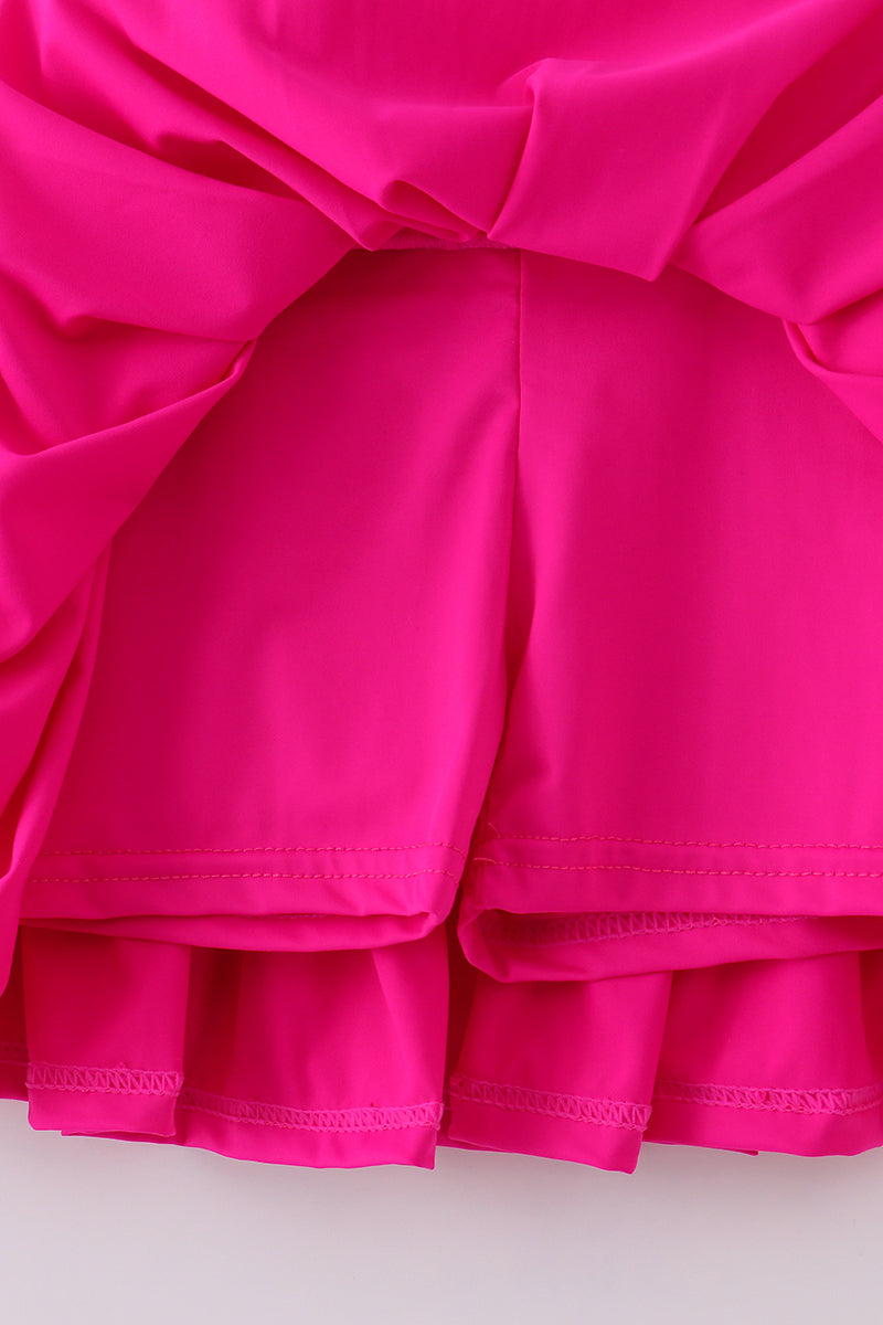 Hot pink Pleats active skorts