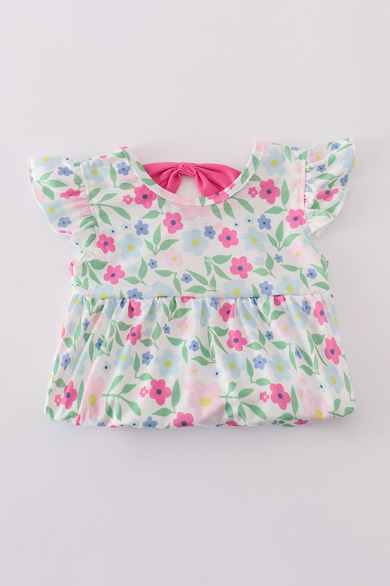 Meadow delight print girl bubble