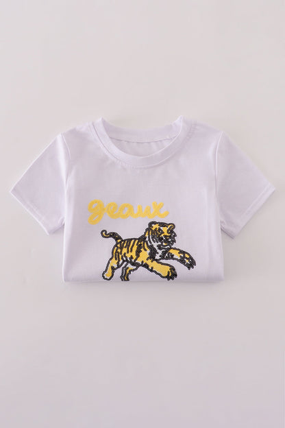 Purple gold LSU geaux tiger sequin set
