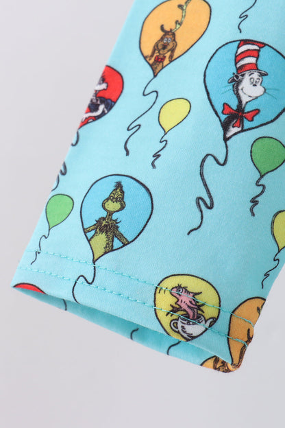 Mint Dr. Seuss smocked top
