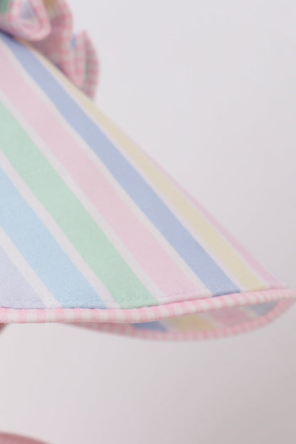 Rainbow stripe bonnet